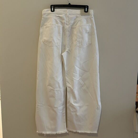 Citizens of Humanity Jeans Barrel Jicama Horseshoe White Wide Leg Raw Hem 29 CoH - Picture 16 of 16